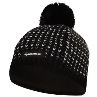 TaylorMade Bonnet Pompon Femme Noir Golf Plus