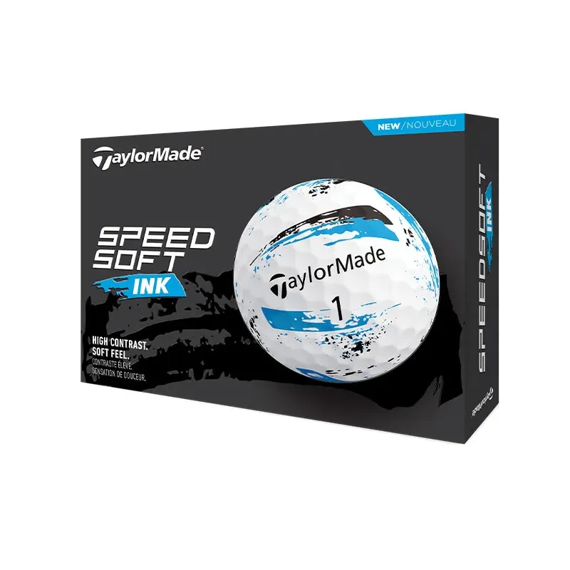 TaylorMade - Balle speedsoft Blue Ink vu de la boite - Golf Plus TaylorMade - Balle speedsoft Blue Ink vu de la boite - Golf Plus