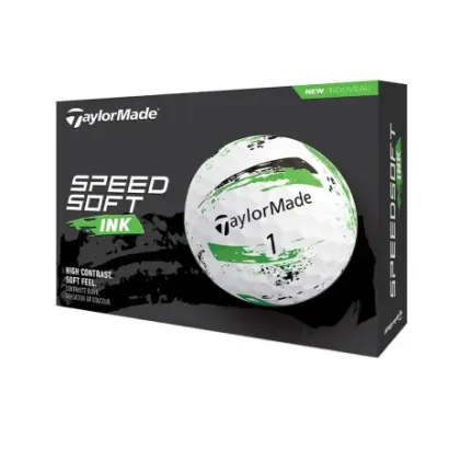 TaylorMade - balle speed soft Green Ink vu de la boite - Golf Plus
