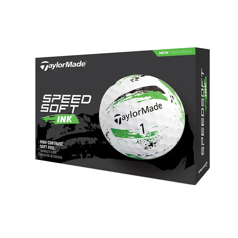TaylorMade - balle speed soft Green Ink vu de la boite - Golf Plus