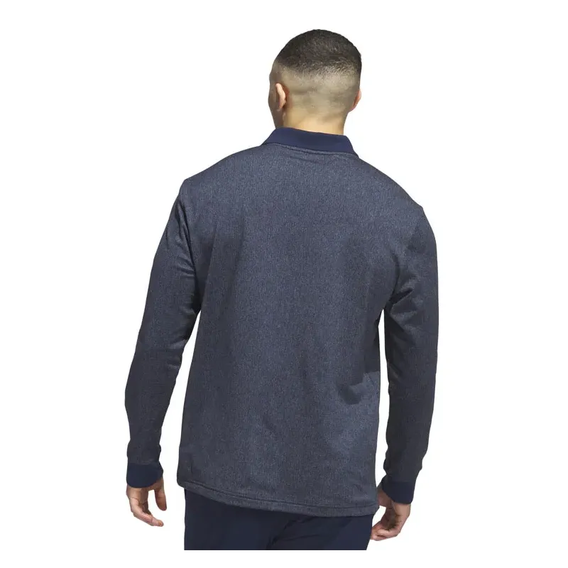 Adidas - Polo HTRDY Gratté Warm Marine Homme Face Arrière - Golf Plus Adidas - Polo HTRDY Gratté Warm Marine Homme Face Arrière - Golf Plus