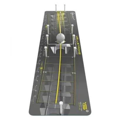 Wellputt Tapis Wellstroke 15° Droitier Gris/Jaune Golf Plus