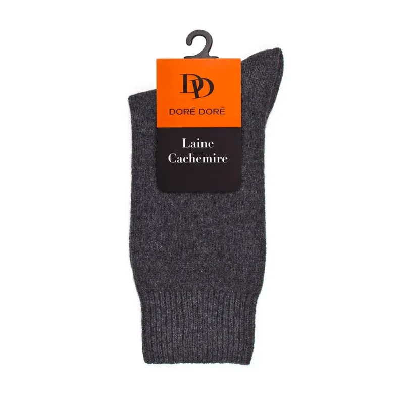 CHAUSSETTES FEMME LAINE CASHMERE GRIS 3 CHAUSSETTES FEMME LAINE CASHMERE GRIS 3