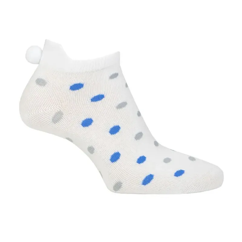 Chaussettes Eugénie dots blanc/ciel