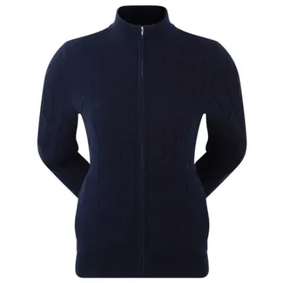 Footjoy - Pull Windstopper Full Zip Marine Femme De Face - Golf Plus