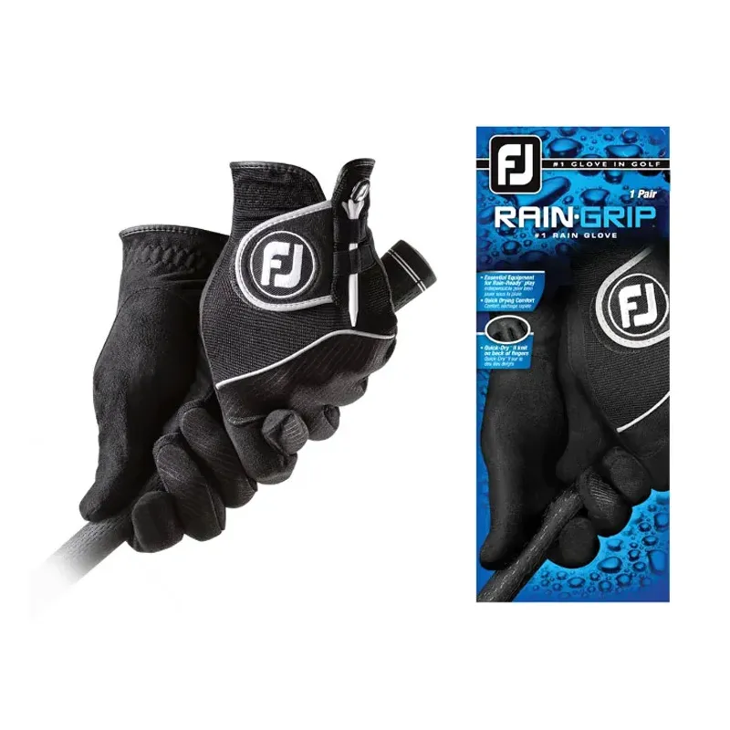 paire noir gants de golf homme pluis humide Golf Plus 1 paire noir gants de golf homme pluis humide Golf Plus 1